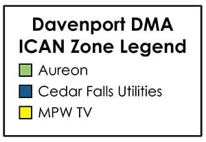 Davenport DMA ICAN Zone Legend
